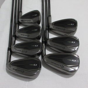 TaylorMade Qi Gun Metal Black Iron Set - 5-PW, AW - Regular Flex Steel - NEW