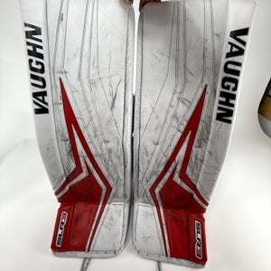 Used White/Red Vaughan SLR3 Pro Goalie Leg Pads | 33 +2"