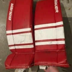 Small Bauer Goalie Leg Pads with glove and blocker (Used)