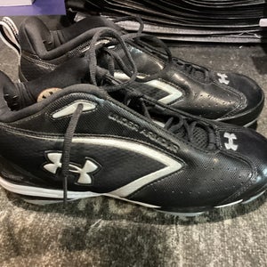 Black Men's Size M 8.5 (W 9.5) Adult Under Armour Metal (New)