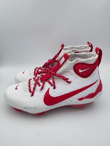 Nike Alpha Huarache NXT 'White University Red' Baseball Cleats Men's Size 9