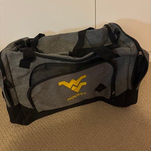Gray Adult Unisex  Duffle Bag (New) West Virginia Ice Hockey