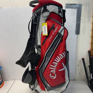 Used Callaway CHEV STAND Mens Stand Bag Grey And Red 11835-S000195023