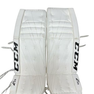 CCM (Used) White Intermediate Senior 34" Goalie Leg Pads