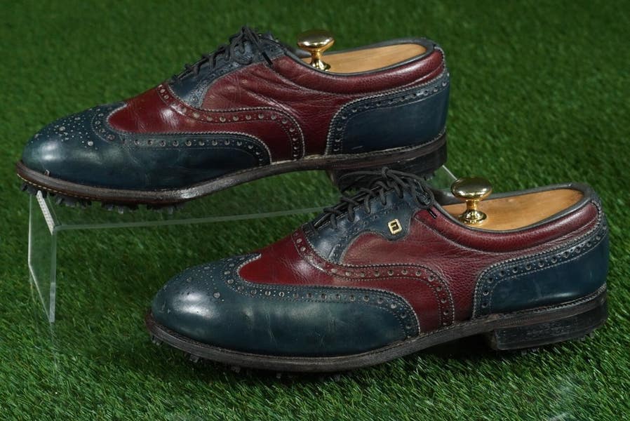 FOOTJOY Classic Men\'s Leather Burgundy Oxford Shoes. FootJoy Classic Golf Shoes Burgundy Brogue Shield Tip Style  main image 3