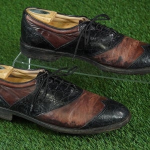 VINTAGE WALTER GENUIN GOLF & DRESS 10.5D GOLF SHOES MADE IN ITALY ~ L@@K!!