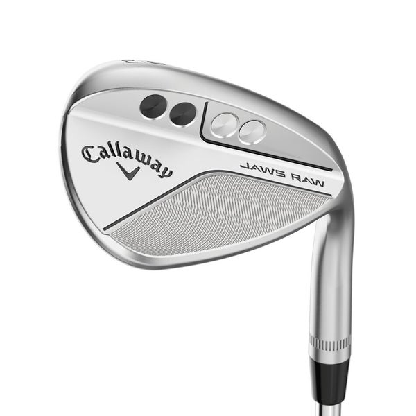 CALLAWAY 2023 JAWS RAW CHROME FULL TOE LOB WEDGE 60°-10° (BOUNCE) J GRIND STEEL WEDGE FLEX STANDARD
