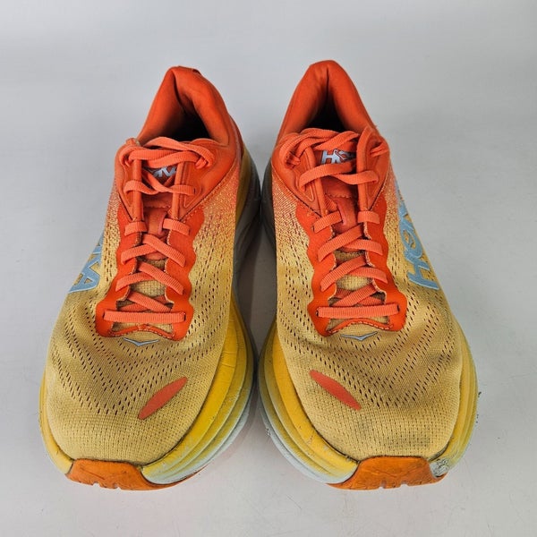 Hoka One One Mens Bondi 8 1123202 PBAY Yellow Orange Running 