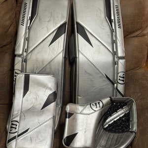 Warrior G7 Jr Goalie Pad Set 28+1 Silver