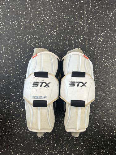 Used STX SURGEON 700 Lacrosse Arm Pads/Guards White MD 11849-S000028592