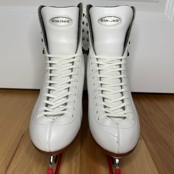 Riedell Model 300 Women Ladies White Figure Ice Skates Size 7.5 W