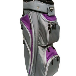 Naples Bay CT Lite Cart Bag (14-way top, Silver/Purple) NEW