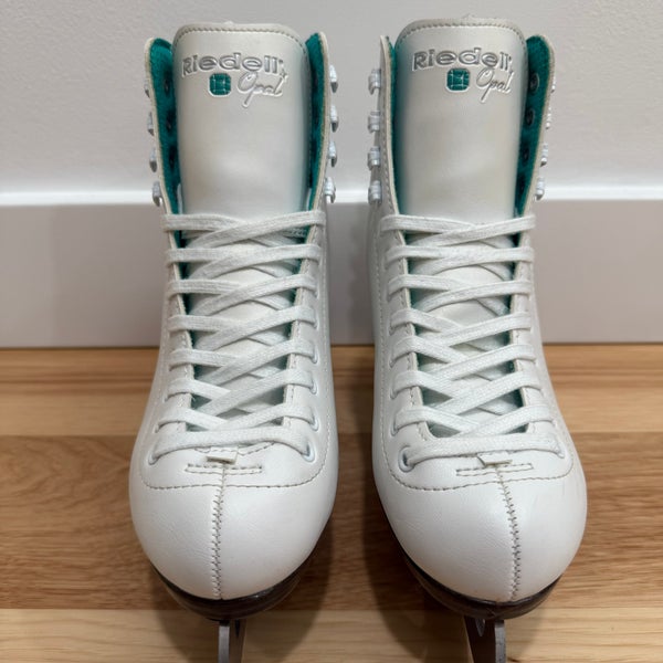 Riedell Opal 110 Ladies Women White Figure Ice Skates Size 6