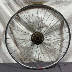 Vintage Rigida 6-Spd 36-Spoke Alluminum 700C Rear Wheel Suntour Vx Hub Atom 77