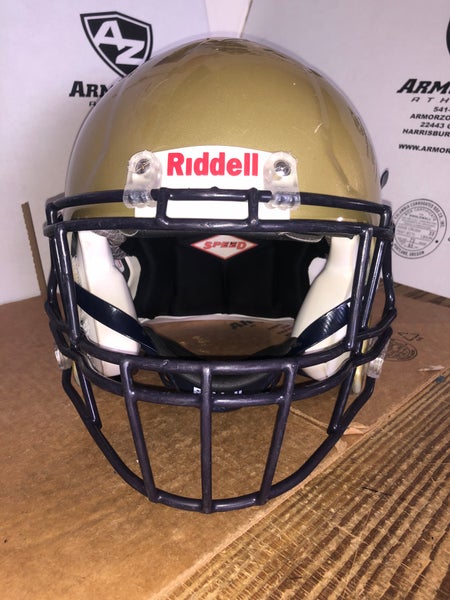 USED RIDDELL ADULT SPEED FOOTBALL HELMET - XLARGE - VEGAS GOLD