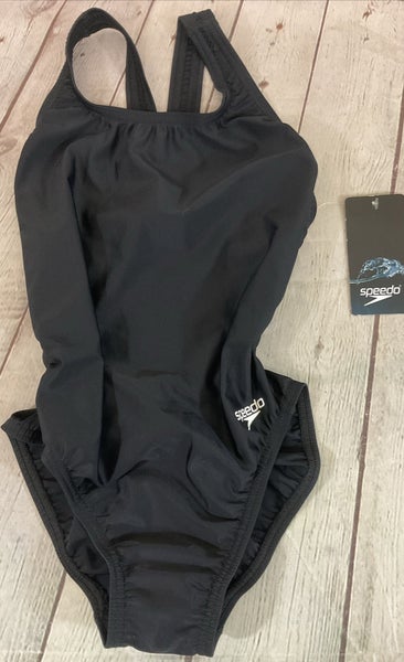 Girls Speedo Durable One Piece Swim Suit Chlorine Resistant Material Size 26