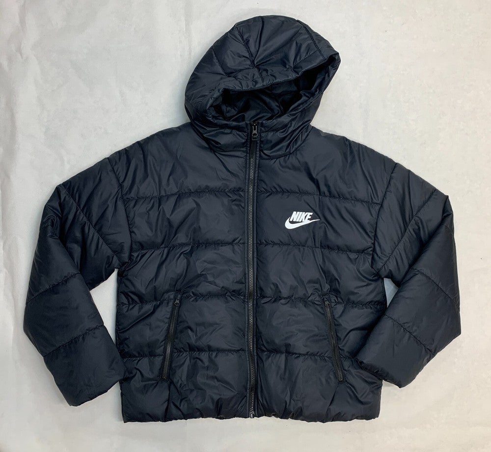 nike core swoosh parka black