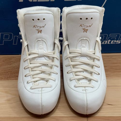 Risport Royal Pro White Ice Skate Boots Size 235 B New IOB