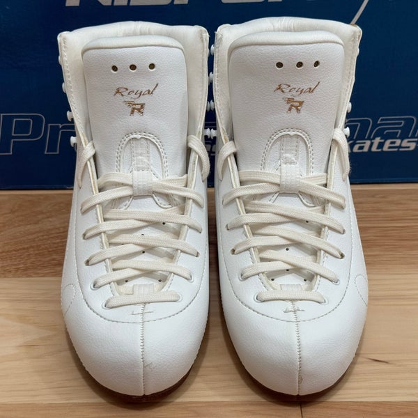 Risport Royal Pro White Ice Skate Boots Size 235 B New IOB