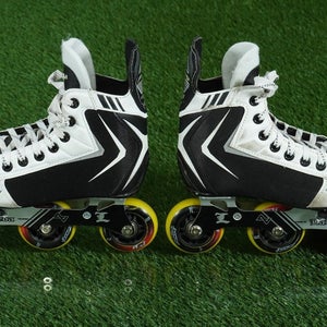 ALKALI RPD RPD LITE INLINE ROLLER HOCKEY SKATES  YOUTH 11 - JUNIOR 1 WHITE/BLACK