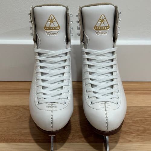 Jackson Ultima Excel JS1290 Ladies Girls White Figure Ice Skates Size 5.5 C
