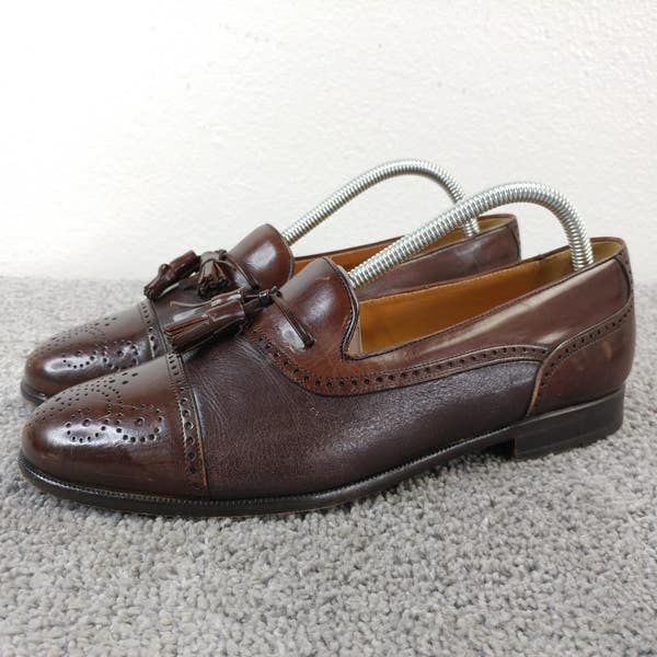 Mezlan Havana Tassel Loafers Mens Size 7.5 Wide Brown  display picture 3