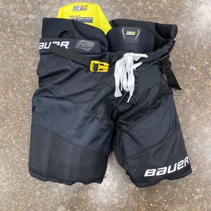 Black Junior Medium Bauer Supreme 3S Pro Hockey Pants (Used)