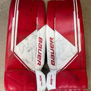 Red Small Intermediate 30+" Bauer Supreme M5 Pro Goalie Leg Pads (Used)