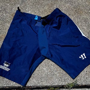 USED BLUE WATERTOWN WOLVES OF THE FPHL HOCKEY PANT COVER UPS SIZE LARGE