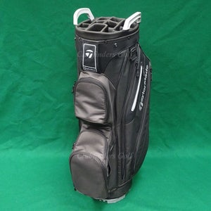 TaylorMade TM18 Cart Lite Black/Grey 14-Way Golf Cart Bag w/ Raincover