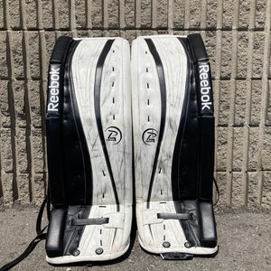 White 34" Senior Reebok Premier Goalie Leg Pads (Used)