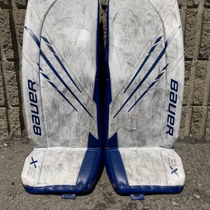 Blue 30" Intermediate Bauer Vapor 3X Goalie Leg Pads (Used)