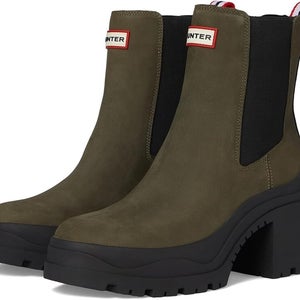 Hunter Miana Boots Women's US 8 Dark Green Waterproof Round Toe Chelsea PQ352