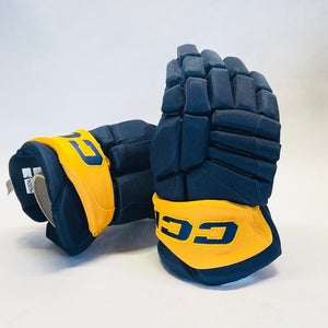 New 13" CCM Jetspeed (CHL Pro Stock) Gloves - Navy/Sunflower