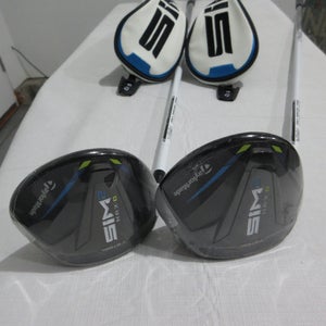 Lefty TaylorMade Sim2 Max-D 3-Wood & 5-Wood Set - 16*-19*- Regular Graphite NEW
