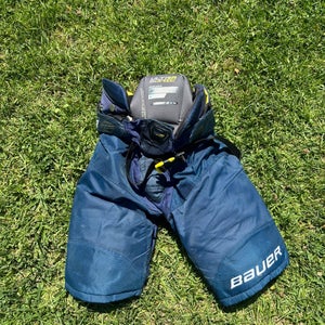 Blue Junior Medium Bauer Supreme Ultrasonic Hockey Pants