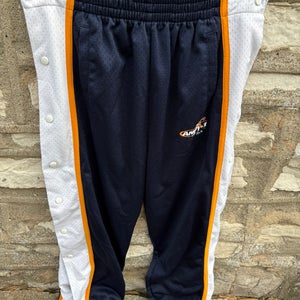 VINTAGE And1 Pants Navy Blue Yellow Snap Button Breakaway Basketball Vtg Size XL