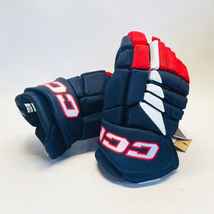 New 14" CCM Jetspeed (CHL Pro Stock) Gloves - Navy/Red/White
