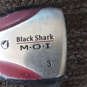 42.75 IN TECH POWER BLACK SHARK M.O.I. SQUARE HEADED 3 FAIRWAY WOOD V NICE  AZ05