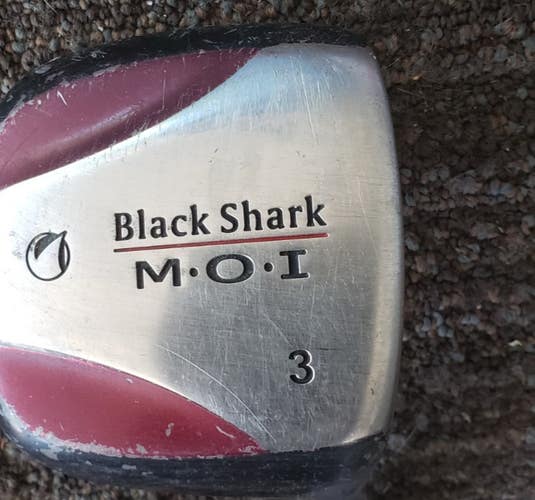42.75 IN TECH POWER BLACK SHARK M.O.I. SQUARE HEADED 3 FAIRWAY WOOD V NICE  AZ05
