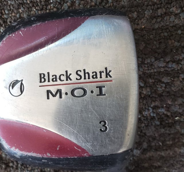 42.75 IN TECH POWER BLACK SHARK M.O.I. SQUARE HEADED 3 FAIRWAY WOOD V NICE  AZ05