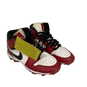 Used Nike Jr FB Cleats White/Black/Red Junior 05 11847-S000026882