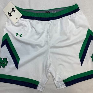 Under Armour Notre Dame Irish Basketball Short Men's XL White UK036SM