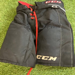 Black Junior Large CCM U+ 04 Hockey Pants (Used)