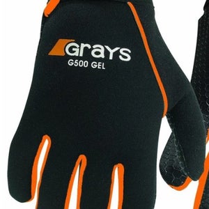 Grays G500 Gel FH Gloves (pair); Black/Orange- Size M- (New)