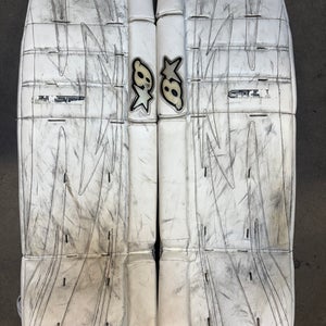 White 35+1" Senior Brian's G-Netik Goalie Leg Pads (Used)