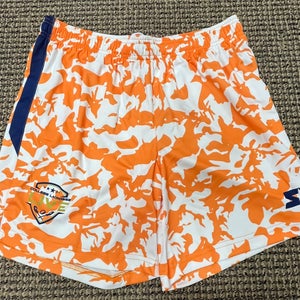 College Lacrosse Live White and Orange Shorts (New)