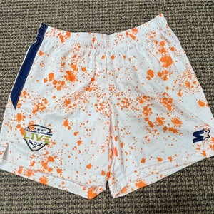 College Lacrosse Live White and Orange Shorts (New)