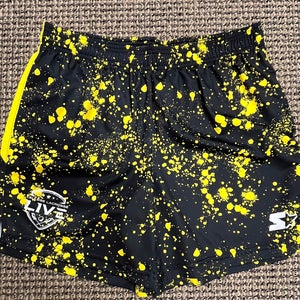 College Lacrosse Live Black and Yellow Shorts (New)