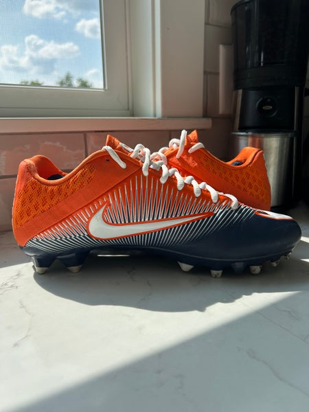 Navy and Orange Men's Size M 9.5 (W 10.5) Adult Nike Low Top Vapor Speed (Used once)